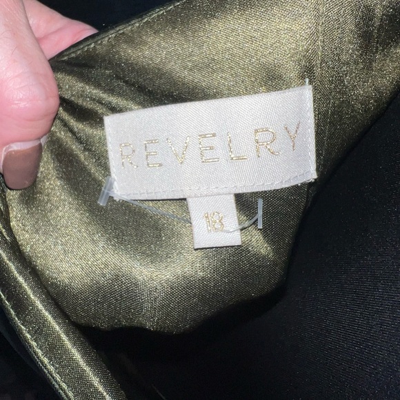 Rory Revelry Bridesmaid Formal Dress Deep Olive Size 18 - Picture 5 of 6